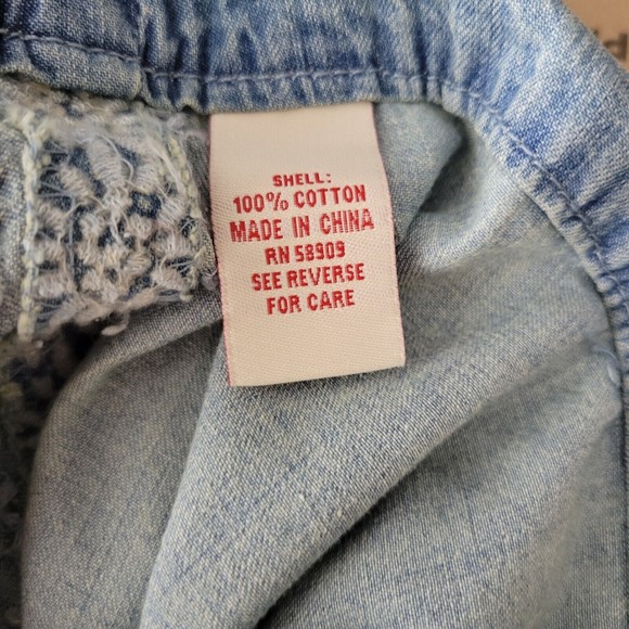 NWT Reba Womens Jeans Size 10 Blue Embroidered High Rise Elastic Waist Pockets - Picture 8 of 8